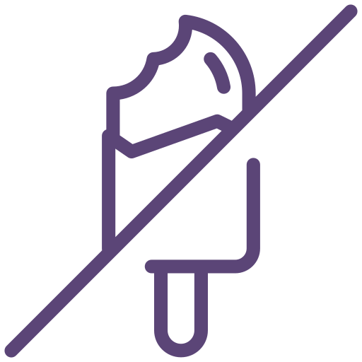Food, ice cream, no, not allowed, sign icon